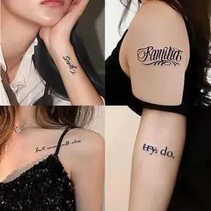 [하프클럽/알티피아]레터링 타투 스티커 2주지속 방수 헤나 문신 티안나는