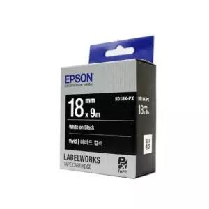 라벨 엡손 라벨테이프18mm SD18K-px.흑/백글씨.1개