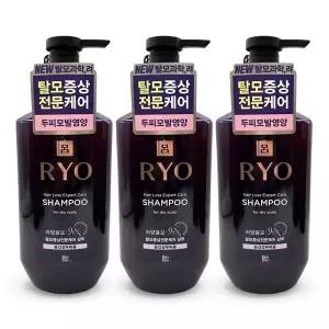 [하프클럽/셀럽하우스]려 자양윤모 9EX 탈모증상완화 샴푸 중건성두피용 400ml 3개