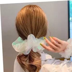 오로라 곱창밴드 똥머리 머리끈 쉬폰곱창 미니 여름