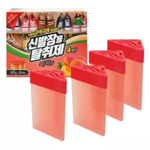 산도깨비099 신발장구석용 탈취제 4개입 피치향