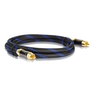 HIFI 디지털 동축 오디오/비디오 케이블 (외경 8.0mm) 1 남성-남성 RCA 금도금 스피커 하이파이 서브우퍼