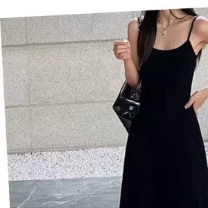 예쁜원피스 여름 오피스룩 끈나시 롱원피스 A라인 휴양지 바캉스룩