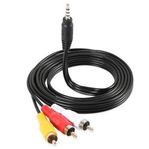 최고 품질 3.5-RCA 남성 오디오 비디오 AV 케이블 와이어 코드 1M 3.5mm 잭 플러그, 스피커 노트북 DVD tv