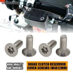 M4x12mm 범용 마스터 실린더 프론트 브레이크 저수지 커버 캡 볼트 나사 Honda Kawasaki Yamaha Suzuki KTM
