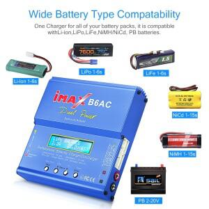 HTRC iMAX B6 AC RC 충전기 80W B6AC 6A 밸런스 디지털 LCD 화면 리튬 이온 LiFe Nimh Nicd PB Lipo 배터