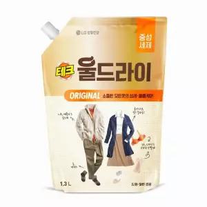테크 울드라이 이염방지 니트 중성세제 울샴푸 옷감손상 보호 리필 1.3L 1개