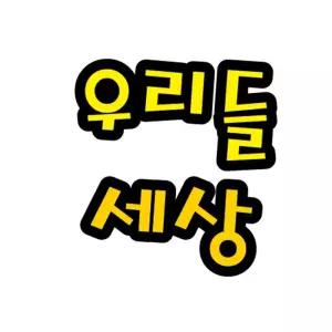 펠트글자(대)- 우리들세상 (14cmx13cm) 환경판/교실/꾸미기/펠트/재료/게시판/알림판/어린이집