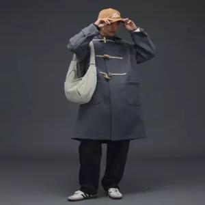 리 LEE 울 더플 코트 그레이