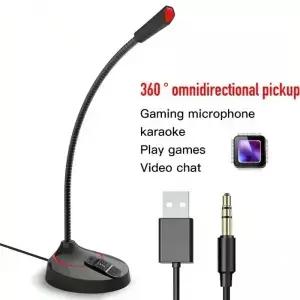 USB 무지향성 정전식 마이크 노래 데스크탑 컴퓨터 게임 3.5mm