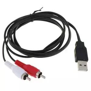 듀얼 RCA 수USB 복합 어댑터 오디오 비디오 데이터 익스텐션 케이블 코드 1PC