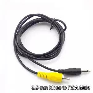 컴퓨터 노트북 MP3 용 단일 RCA 수 오디오 비디오 케이블 어댑터 코드 1.5M 3.5mm 모노 플러그 잭 커넥터