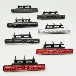 95mm 3D ABS 자동차 앞 그릴 엠블럼 아우디 Q5 A4 B8 B6 B9 B7 A3 A6 C6 A5 Q7 A1 Q3 A7 A8 콰트로 로고