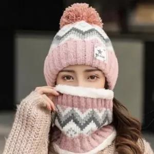 방한 넥워머 모자 세트 겨울 보온 목도리 홈웨어 방한용품 구성 겨울 털 벙거지 페도라