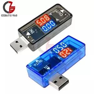 5V 12V 듀얼 디스플레이 LED USB 테스터 디지털 전압계 전류계 자동차 모바일 전원 은행 전압 검출기 볼트
