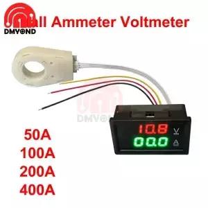 홀 전류계 전압계 50A 100A 200A 배터리 모니터 전류 전압 측정기 포지티브 네거티브 양방향 측정