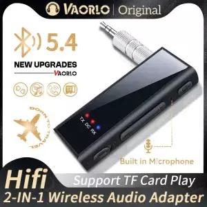 새로운 블루투스 5.4 오디오 송신기 수신기 3.5MM AUX 스테레오 음악 무선 어댑터 (마이크 지원 ) 자동차