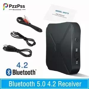PzzPss Bluetooth 5.0 4.2 수신기 및 송신기 오디오 음악 스테레오 무선 어댑터 RCA 3.5MM AUX 잭 스피커