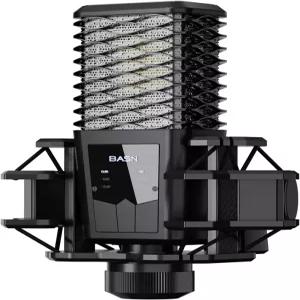 BASN BMS2 카디오이드 콘덴서 마이크 팟캐스트 노래 스트리밍을 위한 대형 다이어프램 XLR 스튜디오 녹음