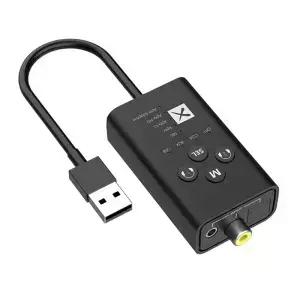 24Bit Bluetooth 5.2 오디오 송신기 Aptx LL HD 적응 형 USB 3.5Mm AUX 광섬유 동축 무선 어댑터AU47