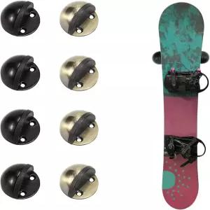 코르나파 8pcs 스노보드 벽걸이 벽 디스플레이 스키용 랙 차고용 수직 보관 홀더 겨울 장비 정리함 실내