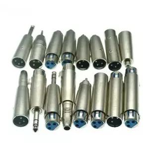 3Pin XLR 암6.35mm 남성 모노 잭 리드 어댑터 마이크 남성RCA 여성 리더 니켈 도금
