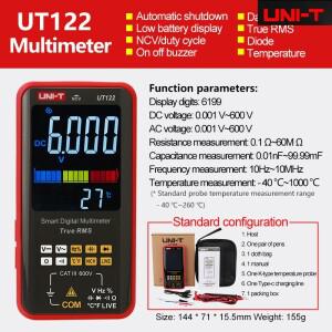 UNI-T UT121A 산업용 스마트 멀티미터 트루 RMS 디자인 AC DC 커패시터 주파수 측정기 (전기 기술자용)