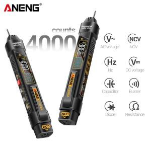 ANENG A3006A 디지털 펜 멀티미터 4000카운트 AC/DC 전압 비접촉 유도 전기 Hz 다이오드 저항 테스터 도구