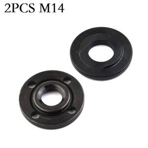 2Pcs M14 나사 교체 앵글 그라인더 내부 외부 플랜지 너트 세트 도구 14mm 스핀들