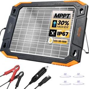 BALDR 12V 태양열 배터리 충전기 13W 방수 양면 유지보수기 자동차용 IP67 MPPT 트리클 트레일러 잔디 깎는