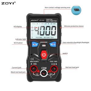ZOYI 디지털 멀티미터 테스터, RM403B 와 같은 NCV LCD 백라이트 손전등, 오토레인징 True rms 오토모트리