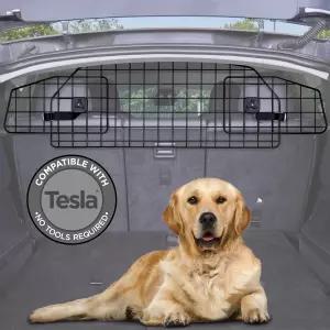 Tesla Model Y 조절 가능한 대형 애완동물 칸막이 튼튼한 와이어 메시 펜스 핏과 호환되는 Pawple 도그