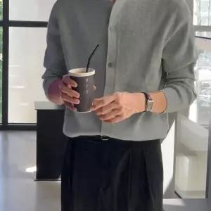 (다올)남성 라운드 가디건 베이직 2컬러 레귤러핏 간절기