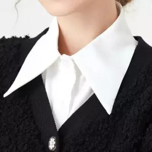 오너클랜 페이크카라 레이어드 목카라 넥케이프 셔츠 페이크 블라우스 DO2040 페이크 페이크카라