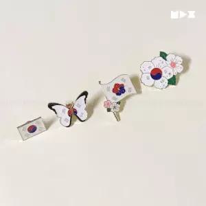 태극기 무궁화 깃발 나비 뱃지 우리나라 단체 학교