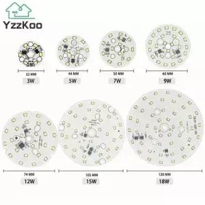 LED 칩 통 3W 5W 7W 9W 12W 15W 18W SMD 2835 라운드 라이트 비즈 AC 220V240V 조명 스포트라이트