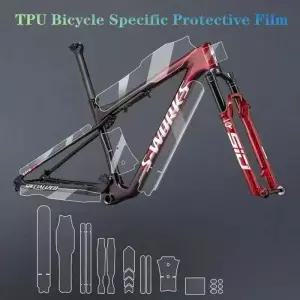 도로 자전거 프레임 데칼 투명 스크래치 방지 보호대 스티커 MTB 가드 T 특정 절단 범용 필름