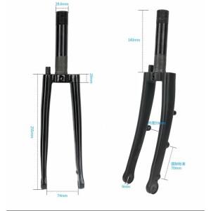 RIRO 접이식 자전거 포크 Brompton 16 ''355 1 1/4 3/8 프론트 탄소 섬유 리지드