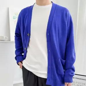 남성 오버핏 빅사이즈 브이넥 데일리룩 가디건