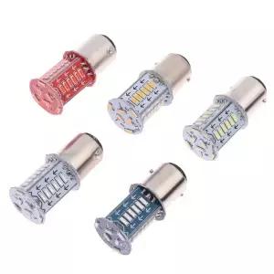 1Pc 1157 LED 스트로브 브레이크 라이트 BAY15D 전구 30SMD 물 플래시 반전 주차 자동차 회전 신호 램프