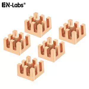 구리 방열판 6x6mm/7x7mm/8x8mm 메모리용 2W/mK 열 접착 테이프 IC 칩셋 냉각 라디에이터 5개