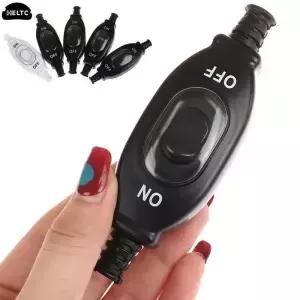 방수 인라인 스위치 코드 라운드 와이어 실버 접점 더블 컷 먼지 3A 250V 1 개