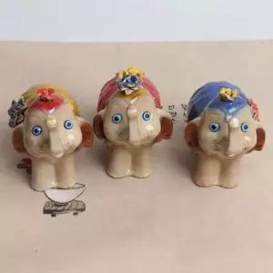 3세트 코끼리 도자기 장식인형