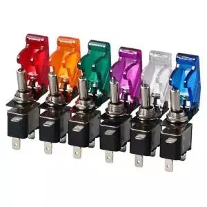 1pcs LED 조명 토글 스위치 12V on/off 자동차 RV 등에 투명 먼지 커버를 하여 설치가 용이함