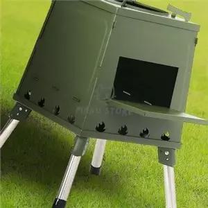 캠핑 장작 난로 26x34cm 휴대용 화목 난로 접이식 캠핑용 불멍 동계 ...