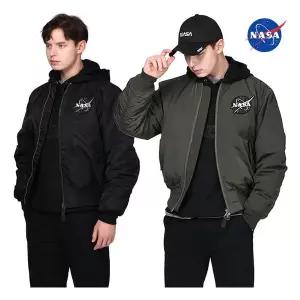 NASA 나사 남녀공용 양면 MA-1 자켓 블루종 항공패딩점퍼