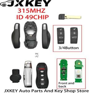 JXKEY 3/4버튼 PCF7945P ID49 칩 315MHZ 포르쉐 파나메라 마칸 카이맨 911 918 스파이더 카이엔 리모트 키/