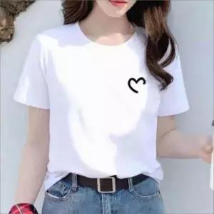 여자박스티 반팔티 코튼 순면 여성 티셔츠 라운드넥