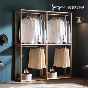 [장인가구]세이 원목 드레스룸 1600 옷장 2단 행거형