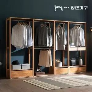 [장인가구]세이 원목 드레스룸 3000 옷장 2단서랍 행거형